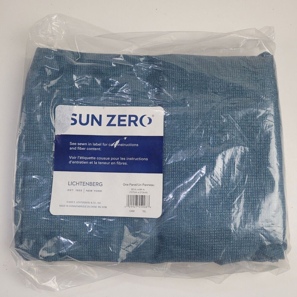 NEW Sun Zero One Panel Grommet Curtain 'Duran Teal' 50 X 84 CT13